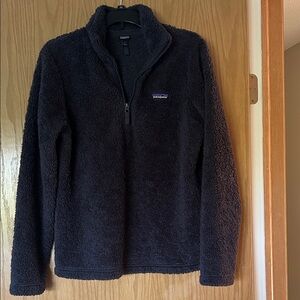 Patagonia Dark purple black look Fleece Jacket Teddy Bear Los Gatos bonus crop